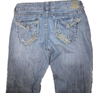 !it Distressed Faded Low Rise Flare Sophie Style Women's Jeans Size 28 Reg